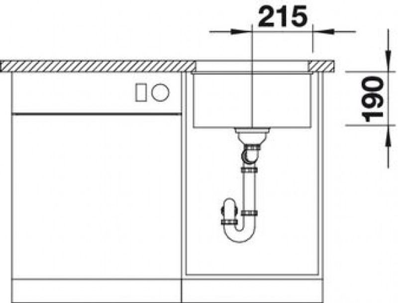 Кухонная мойка Blanco Subline 400-U 525990 (черный)