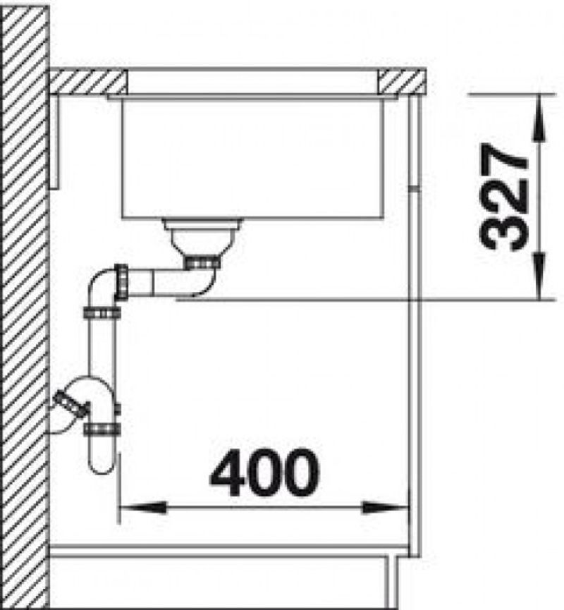 Кухонная мойка Blanco Subline 400-U 525990 (черный)