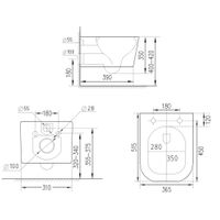 Подвесной унитаз Roxen Boro 530145-01 — 15