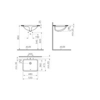 Раковина Vitra S50 5339B003-0012 48×36 см белый — 2