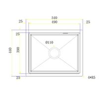 Кухонная мойка из нержавеющей стали BLANTEK LS-5444B Nano black (+500B40B1) 5444223 — 11