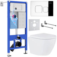 Унитаз подвесной с инсталляцией Roxen StounFix Dual Fresh 547461 6 в 1 (состоит из: 710200, Santi 410280CH; 530185-02) — 1