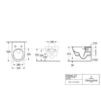 Подвесной унитаз Villeroy&Boch Subway 2.0 5614R001 37x56,5 безободковый — 11