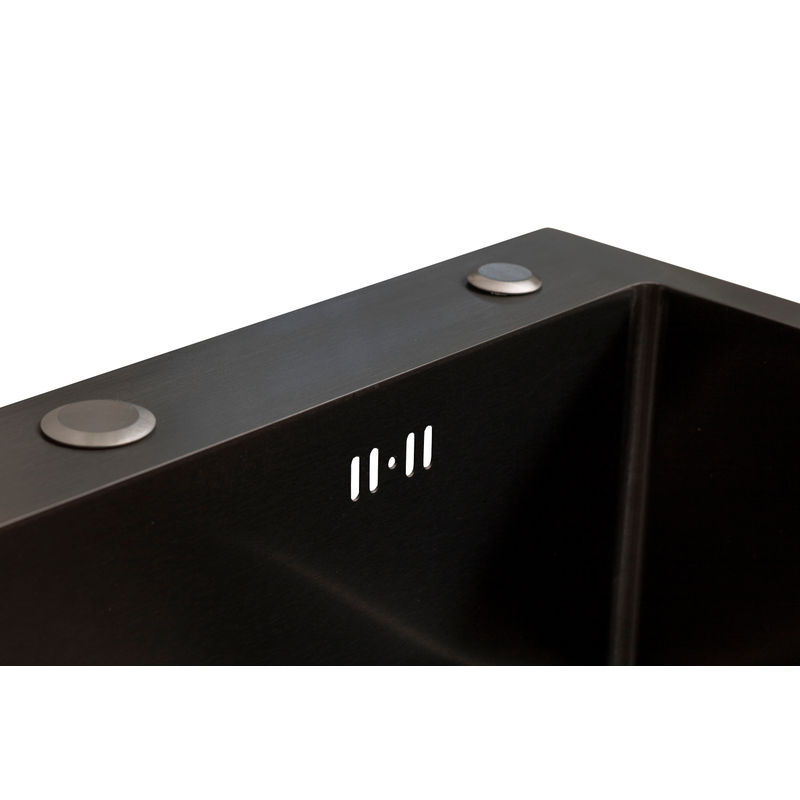 Кухонная мойка из нержавеющей стали BLANTEK FS-5848B Nano black ECO (+501F40-B) 5848203