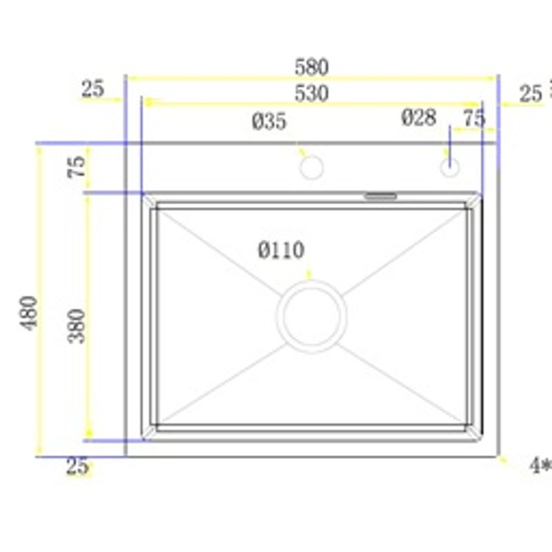 Кухонная мойка из нержавеющей стали BLANTEK FS-5848HN Honeycomb Nano black ECO (+501F40-B) 5848204