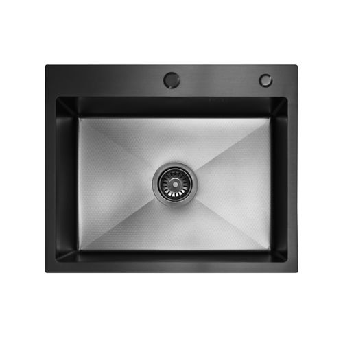 Кухонная мойка из нержавеющей стали BLANTEK FS-5848HN Honeycomb Nano black ECO (+501F40-B) 5848204