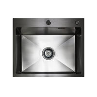 Кухонная мойка из нержавеющей стали BLANTEK LS-5848B Nano black (+ 500B40B) 5848223 — 1