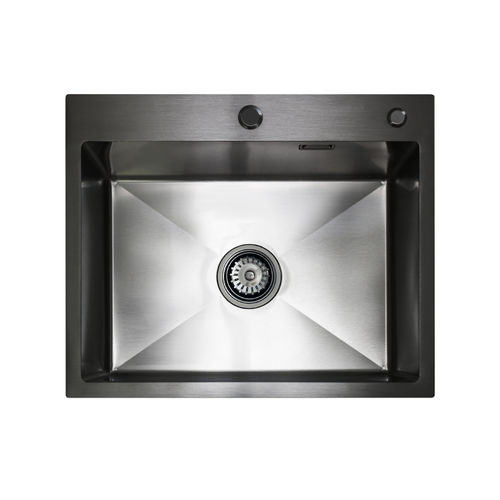 Кухонная мойка из нержавеющей стали BLANTEK LS-5848B Nano black (+ 500B40B) 5848223