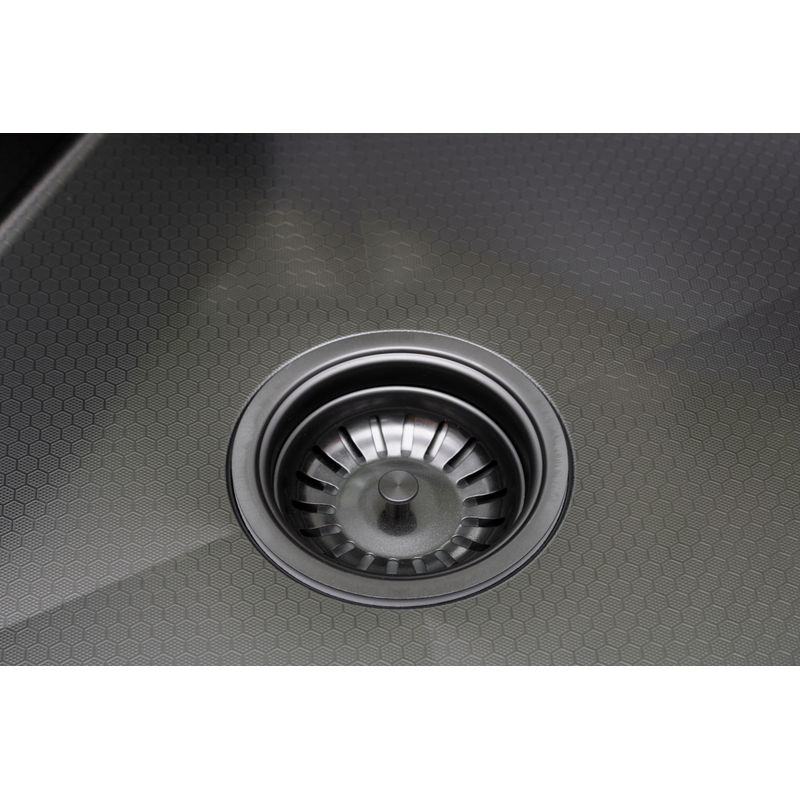 Кухонная мойка из нержавеющей стали BLANTEK LS-5848HN Honeycomb Nano black (+ 500B40B) 5848224