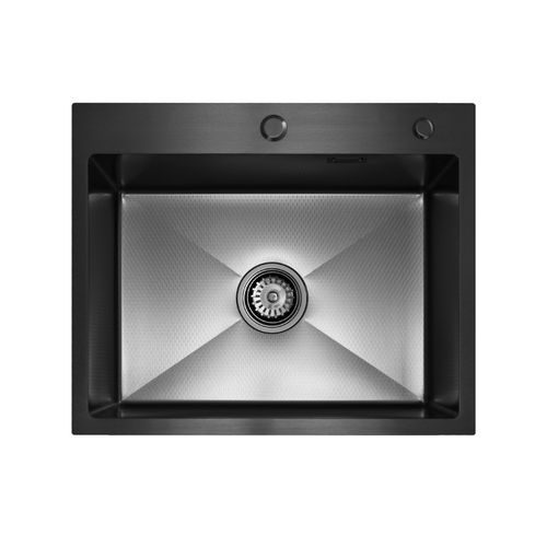 Кухонная мойка из нержавеющей стали BLANTEK LS-5848HN Honeycomb Nano black (+ 500B40B) 5848224