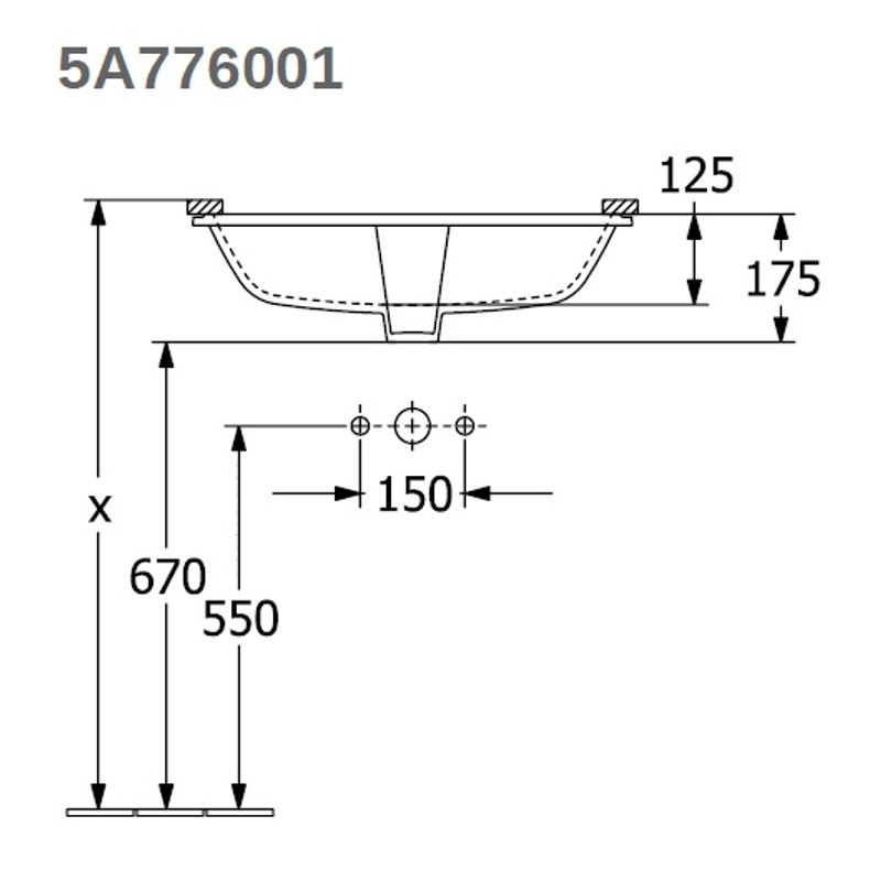 Раковина Villeroy&Boсh Architectura 57x37 5A776101 белый
