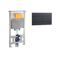 Инсталляция для унитаза OLI 80 600151+659055 с клавишей смыва Slim черная матовая — 1