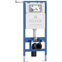 Унитаз подвесной с инсталляцией Roxen StounFix Dual Fresh 636623 6 в 1 (состоит из: 710200, Glass 430280W; 530155-01) — 2