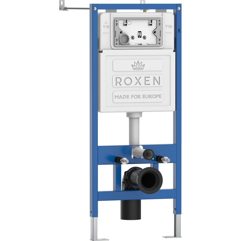Унитаз подвесной с инсталляцией Roxen StounFix Dual Fresh 636623 6 в 1 (состоит из: 710200, Glass 430280W; 530155-01)