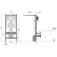 Унитаз подвесной с инсталляцией Roxen StounFix Dual Fresh 636623 6 в 1 (состоит из: 710200, Glass 430280W; 530155-01) — 17