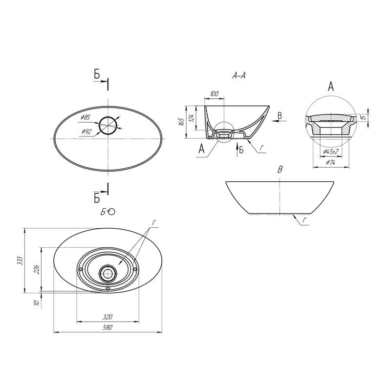 Раковина Dreja Триумф / 641266