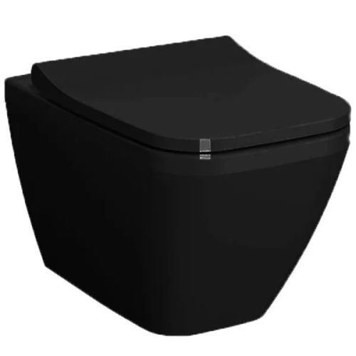 Подвесной унитаз Vitra Integra Square Rim-ex 7082B083-0075 черный матовый