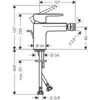 Смеситель для биде Hansgrohe Vernis Blend 71210000 c донным клапаном хром — 2