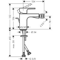 Смеситель для биде Hansgrohe Vernis Shape 71211000 c донным клапаном хром — 2