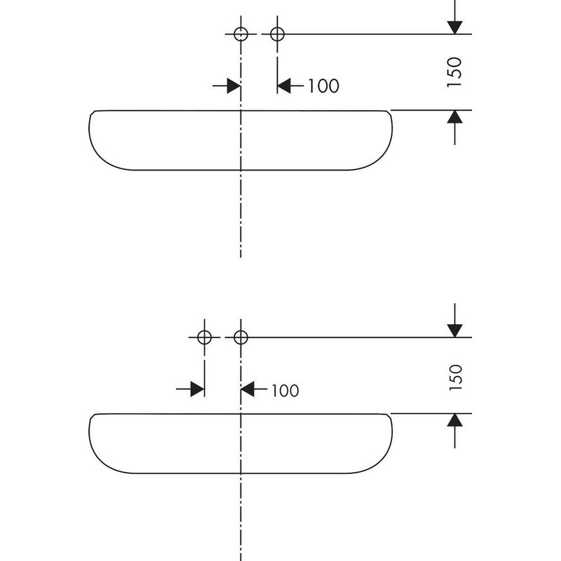 Смеситель скрытого монтажа для раковины Hansgrohe Logis 195 мм / 71220000 хром