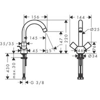 Смеситель для раковины Hansgrohe Logis 71222000 хром — 2