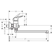 Смесиетль для ванны Hansgrohe Logis 71402000 хром — 2