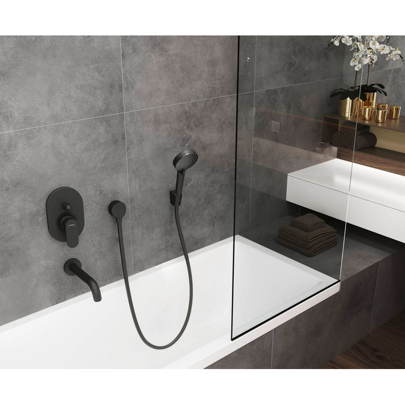 Излив для ванны HansGrohe Vernis Blend 71420670 матовый черный