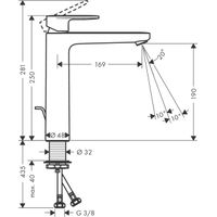 Смеситель для раковины Hansgrohe Vernis Blend 190 71552670 матовый черный — 2