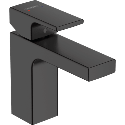Смеситель для раковины Hansgrohe Vernis Shape 100 с донным клапаном / 71561670 матовый черный