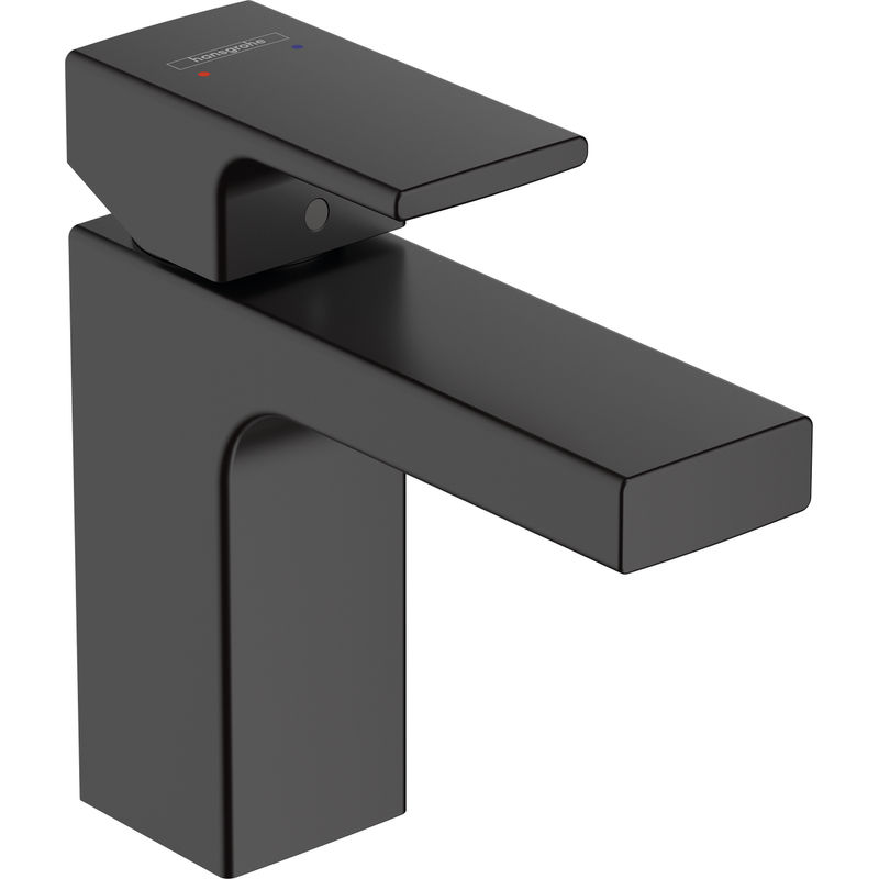 Смеситель для раковины Hansgrohe Vernis Shape 100 с донным клапаном / 71561670 матовый черный