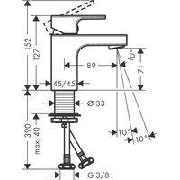 Смеситель для раковины Hansgrohe Vernis Shape 70 71567670 матовый черный — 2