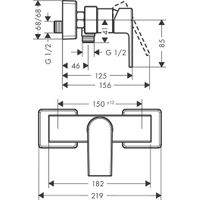 Смесиетль для душа Hansgrohe Vernis Shape 71650000 хром — 3