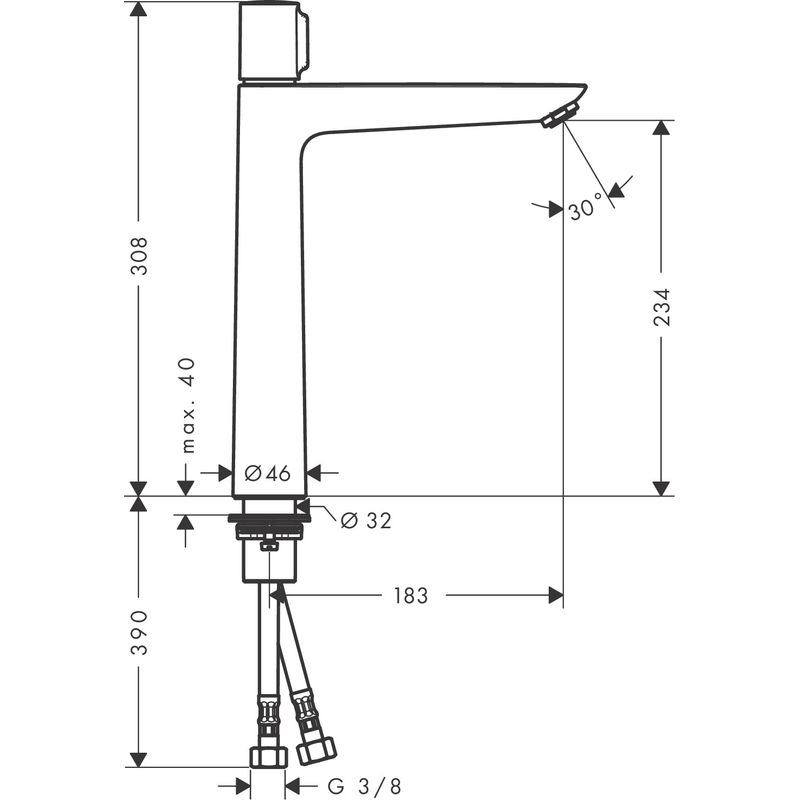 Смеситель для раковины Hansgrohe Talis 240 71753000 хром