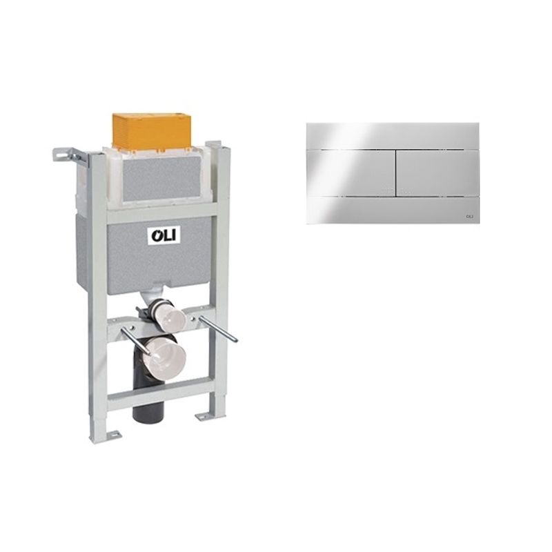 Инсталляция для унитаза OLI Expert 82 с клавишей смыва Slim хром / 721703+659044