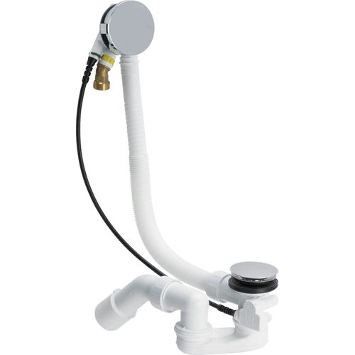 Сифон для ванны Viega Simplex Trio 728007 с наполнением переливом, накладка MT5