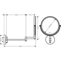 Зеркало косметическое Hansgrohe Logis Universal 73561000 хром — 2