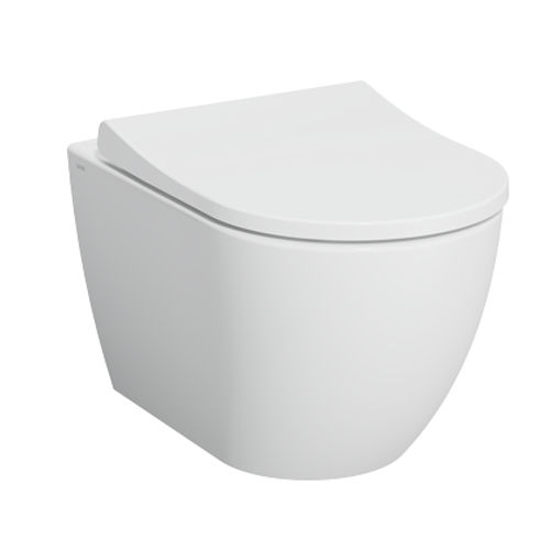 Подвесной унитаз Vitra Mia Round SmoothFlush безободковый с сиденьем Soft-Close / 7510B003-0075+110-003-019