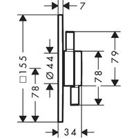 Смеситель скрытого монтажа для душа Hansgrohe DuoTurn E 75417000 хром — 3