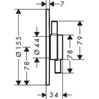 Смеситель скрытого монтажа для душа Hansgrohe DuoTurn S 75418000 хром — 3