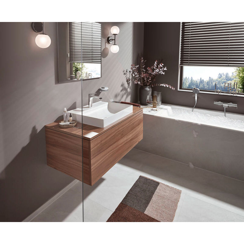 Смесиетль для ванны Hansgrohe ShowerTablete 400 24340670 матовый черный