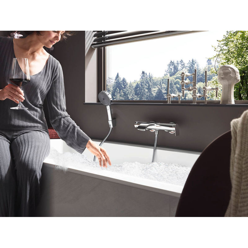 Смесиетль для ванны Hansgrohe ShowerTablete 400 24340670 матовый черный