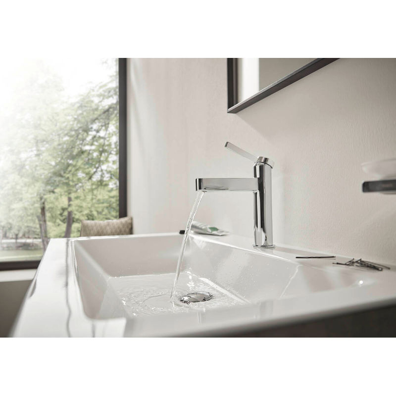 Смеситель для раковины Hansgrohe Finoris 110 с донным клапаном / 76023000 хром