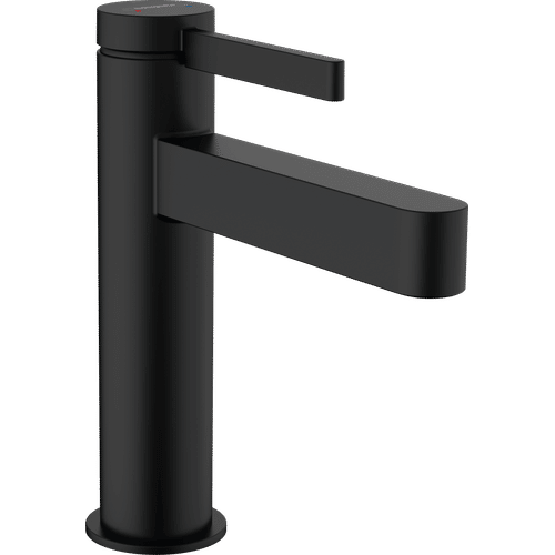 Смеситель для раковины Hansgrohe Finoris 110 с донным клапаном / 76023670 матовый черный