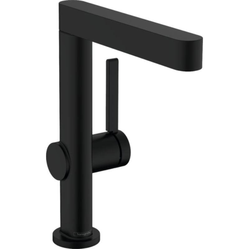 Смеситель для раковины Hansgrohe Finoris 230 с донным клапаном / 76060670 матовый черный