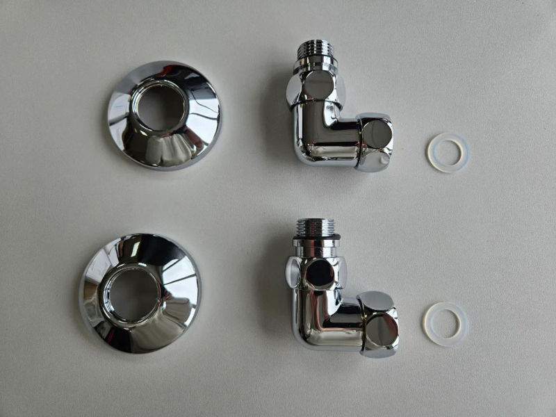 Маргроид 762SCH0504 Соединение угловое со сгоном 3/4"x1/2" г/ш хром + отражатели