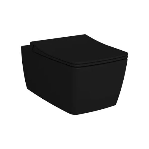 Подвесной унитаз Vitra Metropole Rim-ex 7672B083-0101 черный матовый