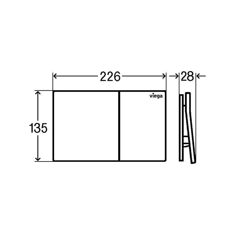 Кнопка смыва Viega Prevista Vising for More 200 / 773601 медь/золото