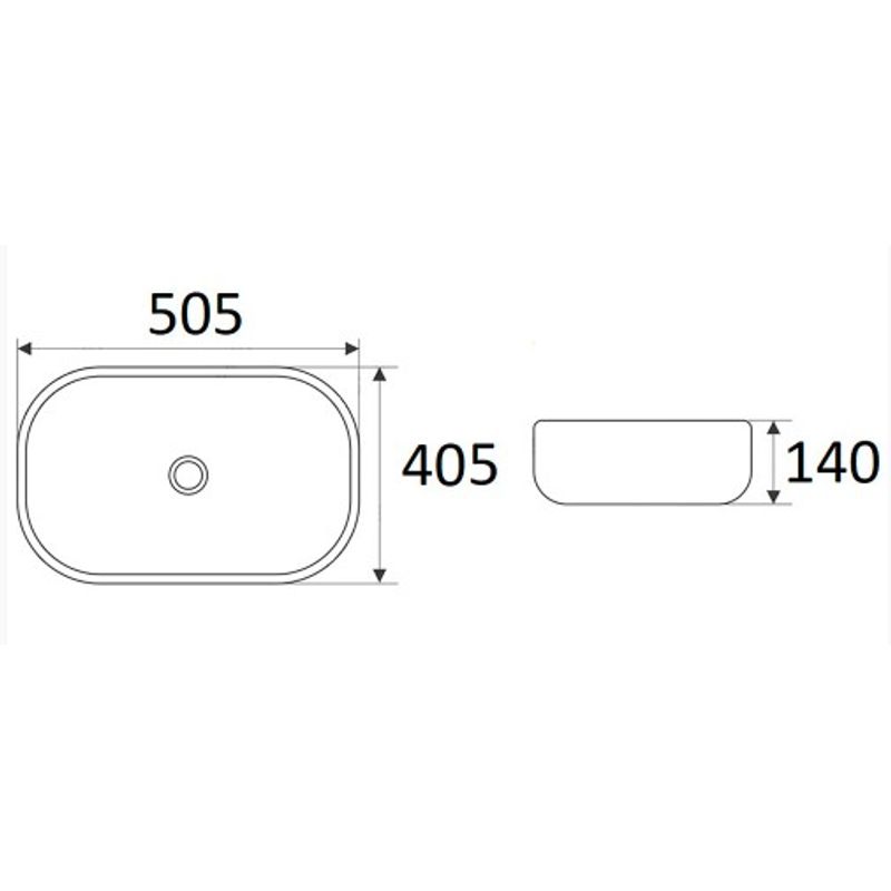 Раковина CeramaLux 78104-1MB