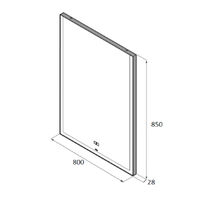 Зеркало Roca Aneto 800x850 мм c LED-подсветкой и anti-steam / 812363000 — 5