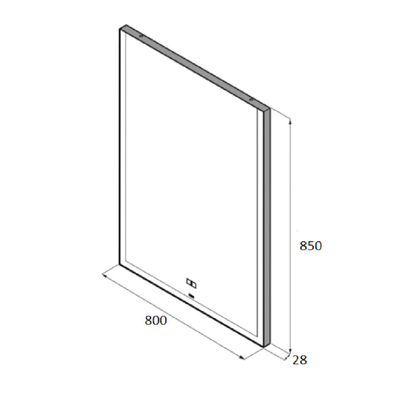 Зеркало Roca Aneto 800x850 мм c LED-подсветкой и anti-steam / 812363000